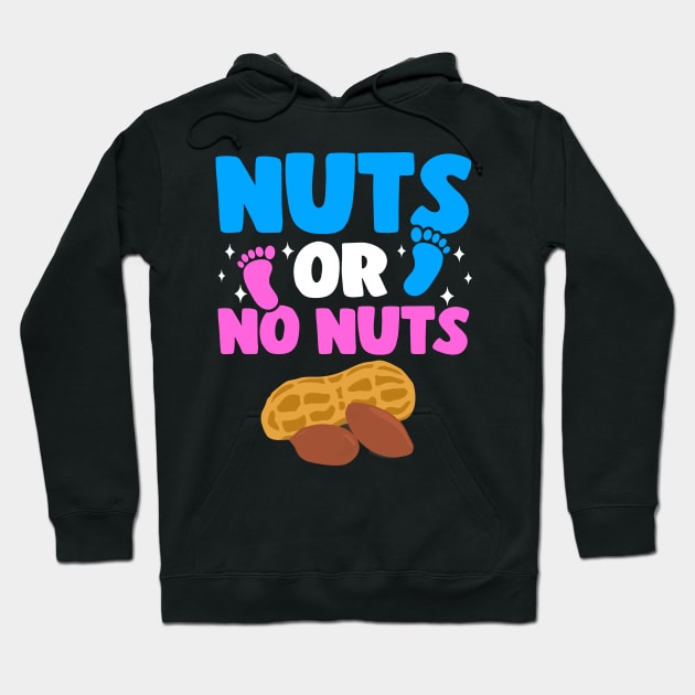 Funny Gender Reveal Nuts Or No Nuts Baby Party Gift Hoodie by Kuehni